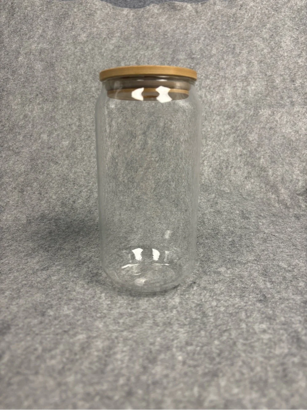 NewEleven 16oz Beer Can Glass with Bamboo Lid & Glass Straws